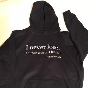 Brand new hoodie with Mandela Quote...